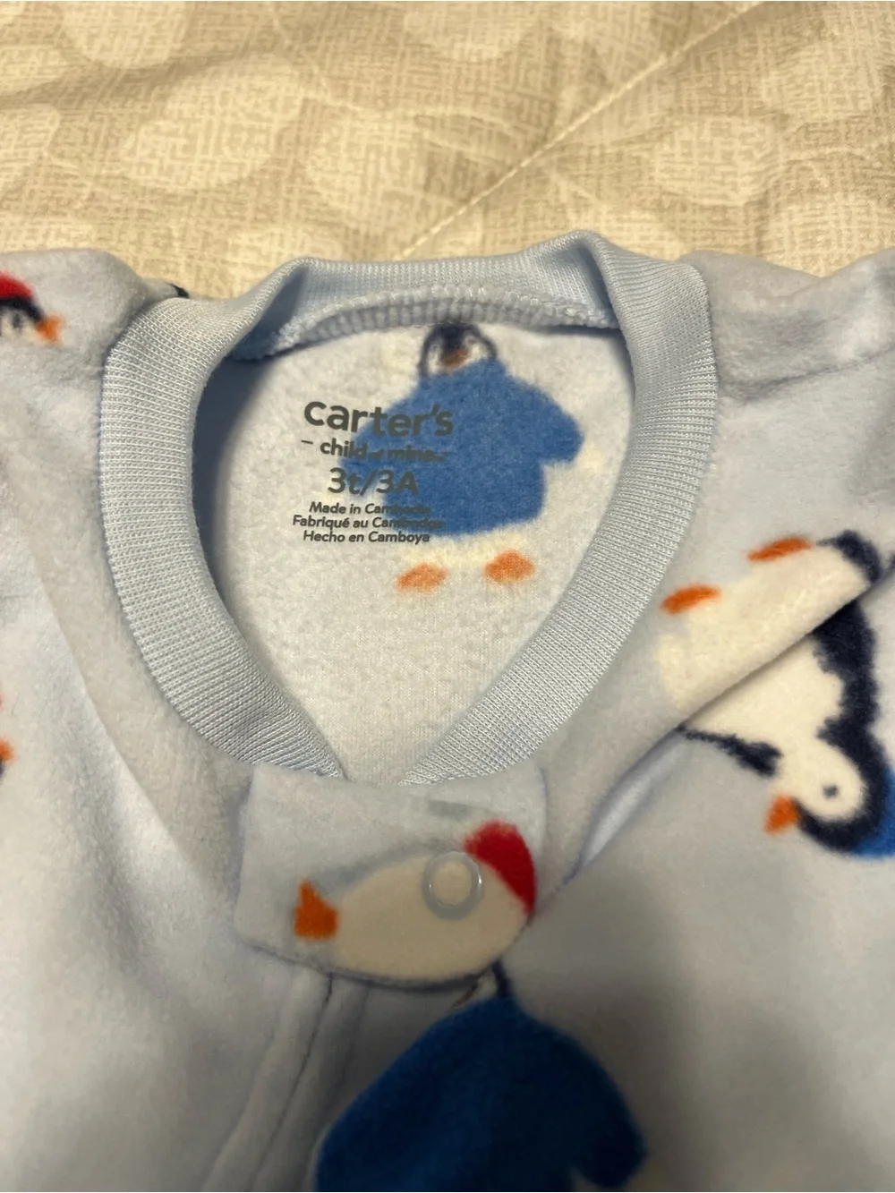 NEW! Carter’s Boys 2 Piece Zip Up Pajamas Size 3T
